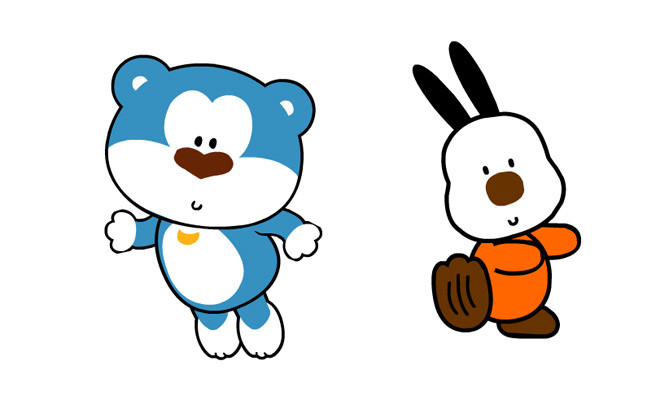 卡通小兔子小熊动画表情动作an素材