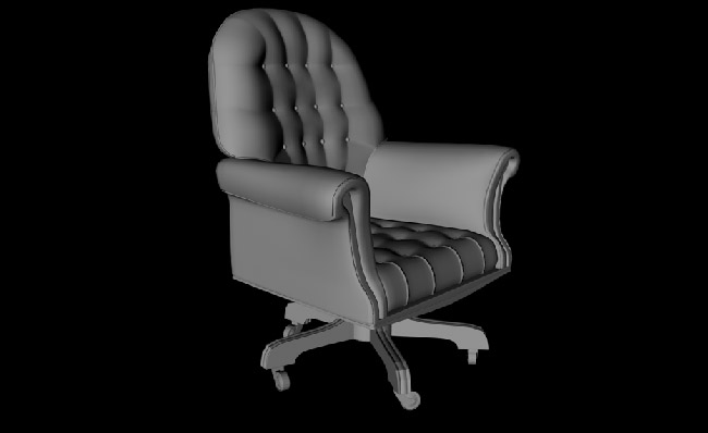 圆弧包边商务办公椅子造型C4D模型