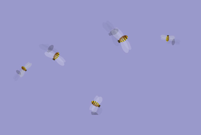 蜜蜂飞舞动作flash动画素材