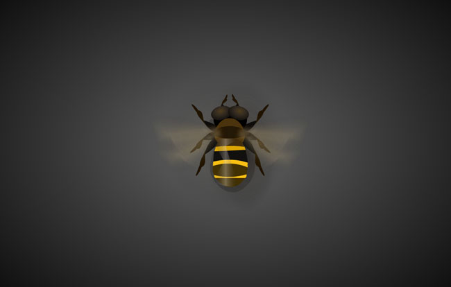 蜜蜂飞行拍动翅膀动作an动画源文件素材