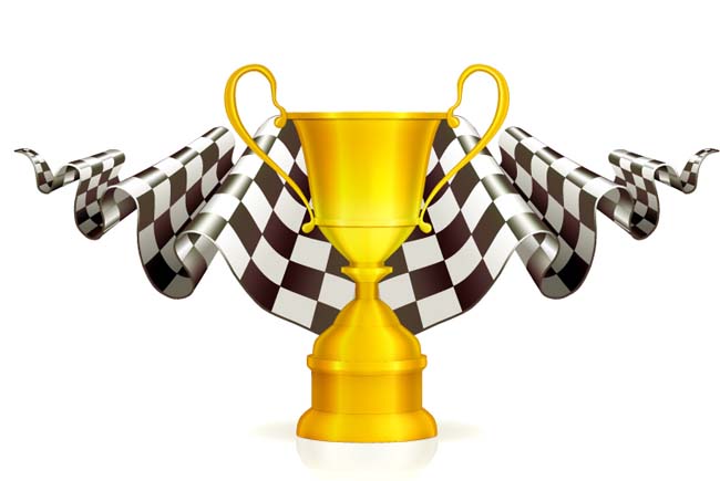 F1方程式奖杯旗子矢量素材