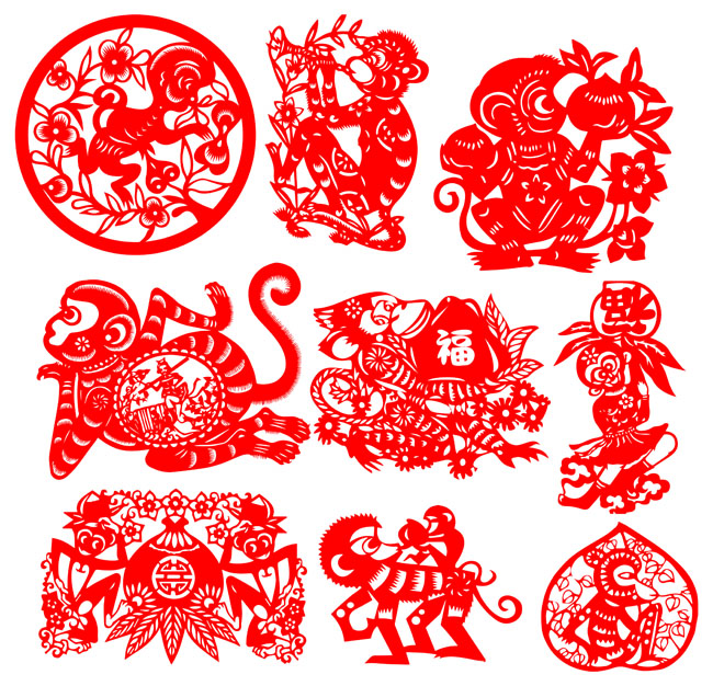 猴年传统艺术剪纸