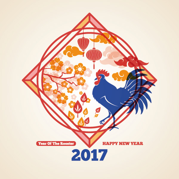 2017鸡年矢量素材节日素材