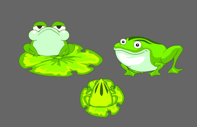 卡通青蛙动漫表情动作，an动画素材