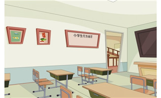 flash场景素材教室内部课桌2