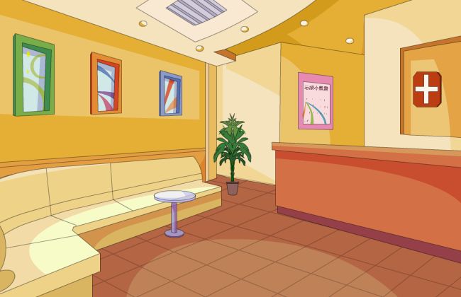 flash动画场景医院候诊室_flash二维动画素材MG动画制作矢量图素材扁平化设计免费下载漫品购