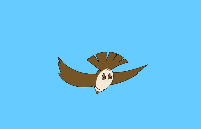 背面小鸟从近到远飞翔flash动画