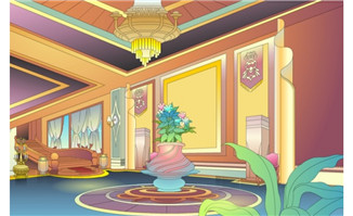 flash动画场景西方建筑大厅