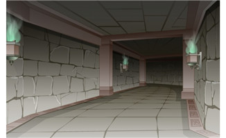 flash动画场景西方建筑隧道2