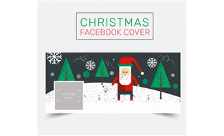 圣诞老人脸书封面图片矢