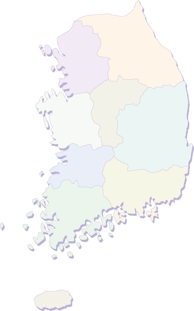 韩国矢量地图