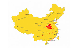 黄色中国地图矢量素材c