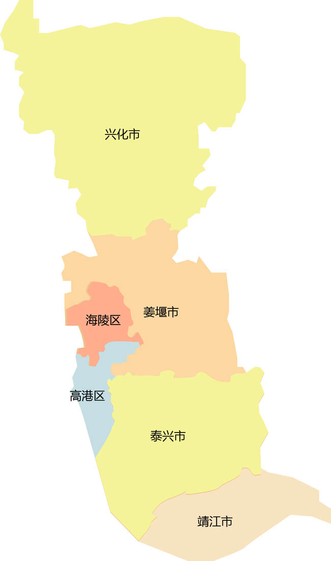 泰州矢量地图