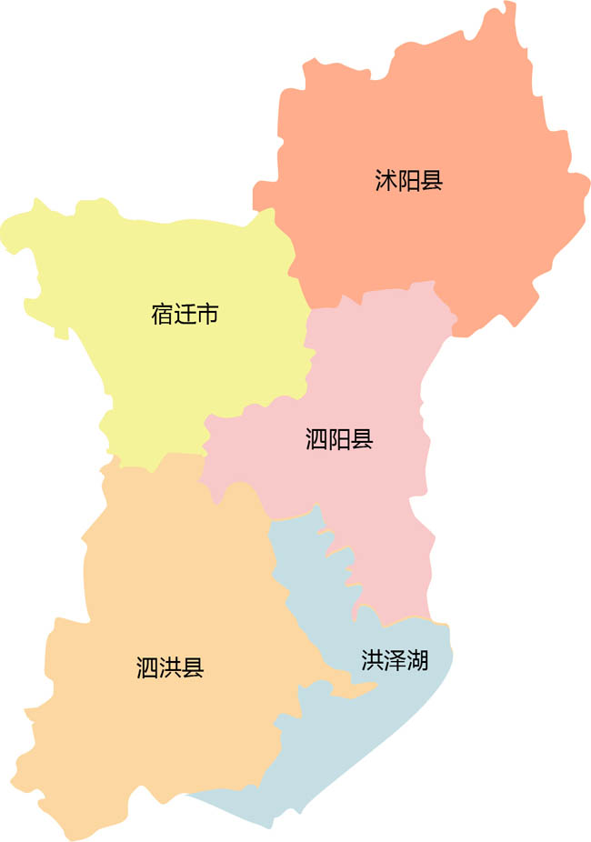 宿迁地图矢量素材