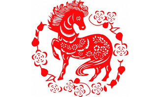 创意马剪纸矢量素材