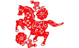 创意马剪纸矢量素材2