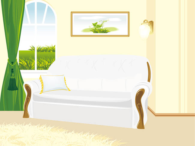温馨白色沙发效果图图片