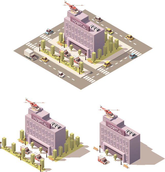 紫色酒店3d模型建筑素材设计图片矢量图素材下载