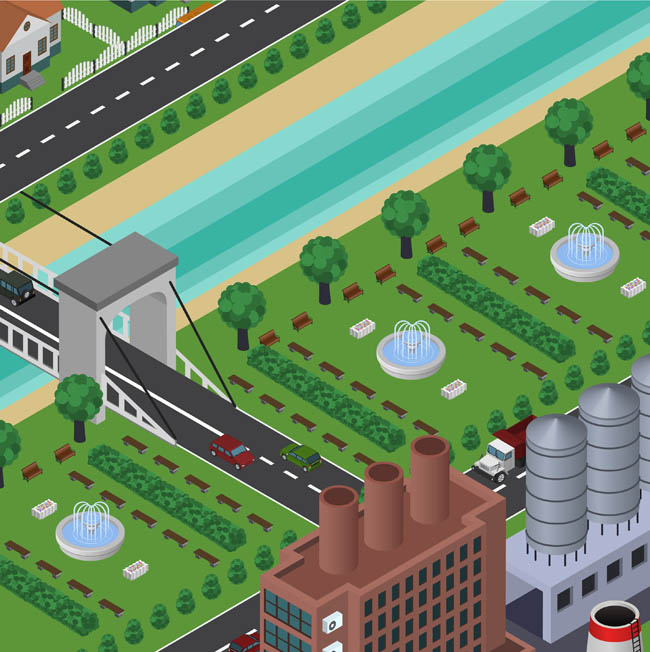 城市3d模型背景设计图片矢量图素材下载