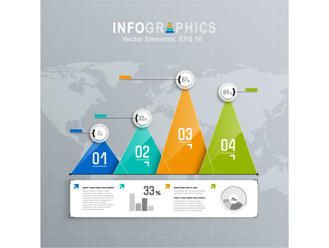 三角形创意信息图表矢量素材