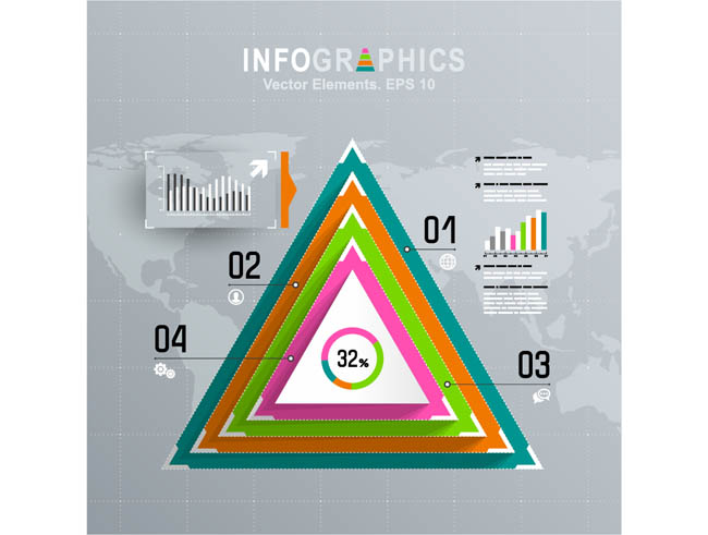 矢量图素材下载三角形信息图表矢量素材