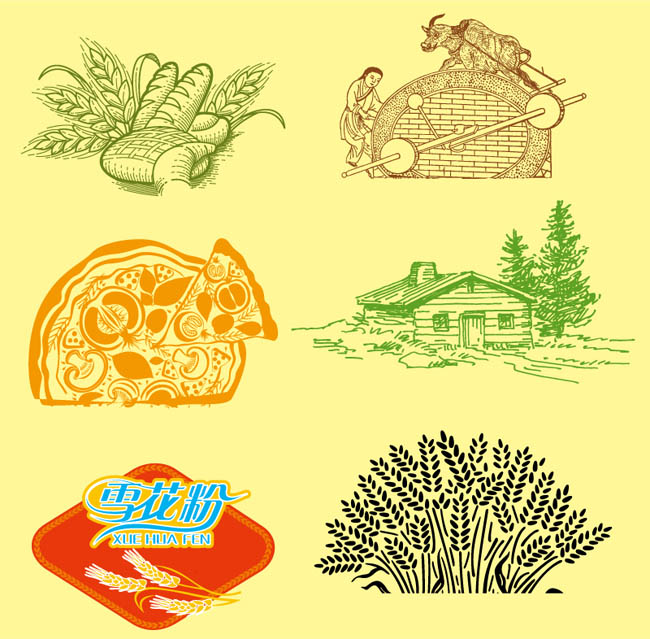 创意农产品插图设计素材下载