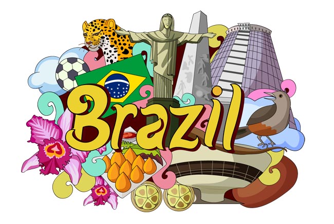 巴西旅游地标海报设计素材下载