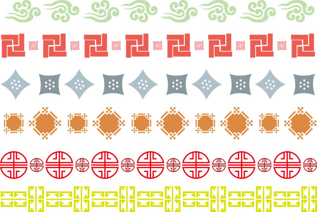 祥云纹理花边矢量图素材下载