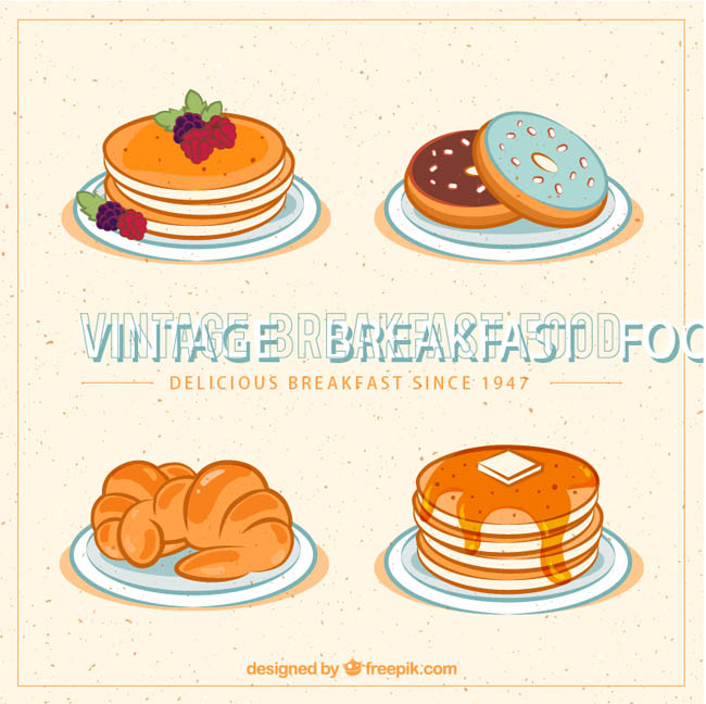 早餐早点面食糕点设计食物素材下载