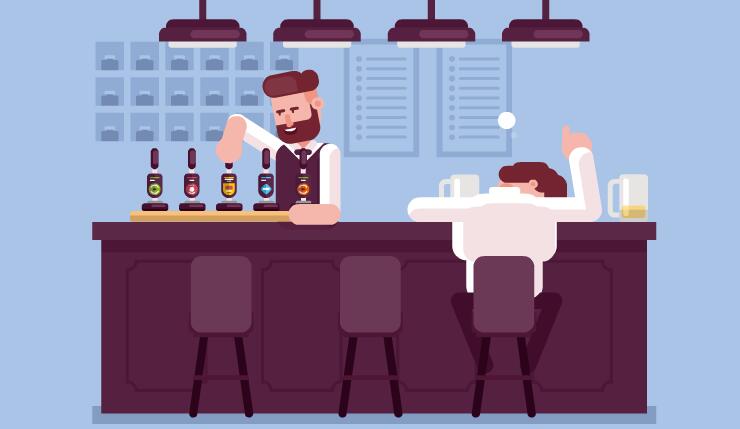 酒吧   餐厅   水吧   服务员   倒酒动作   MG动画短片