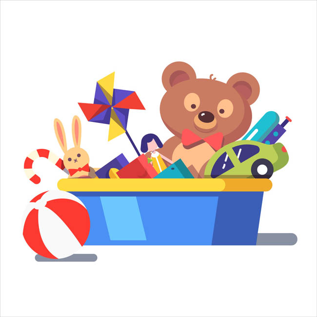 扁平化   儿童玩具  风车  抱抱熊  玩具设计