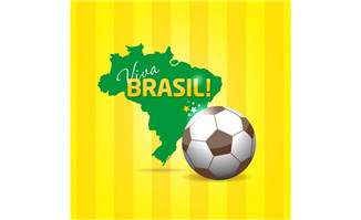 巴西地图与足球组合的设