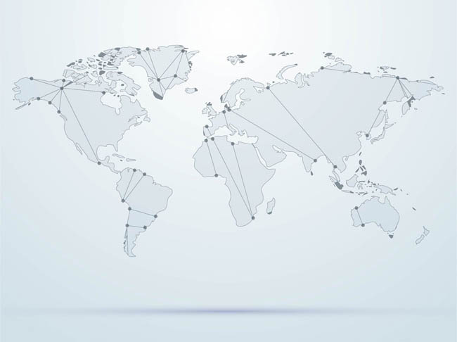 灰色调、世界地图设计、矢量素材 灰色调、世界地图设计、矢量素材