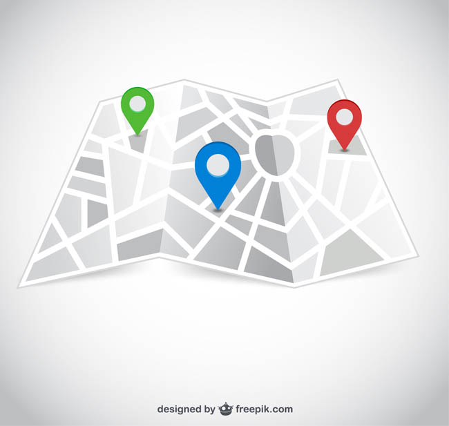 街道地图、位置图标、定位图标设计、矢量素材 街道地图、位置图标、定位图标设计、矢量素材