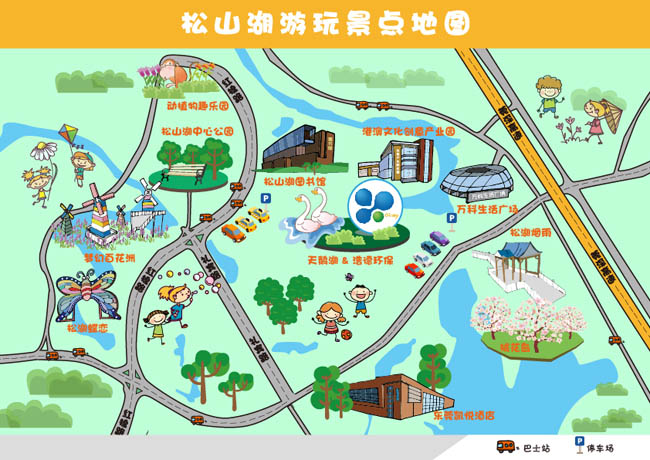 旅游景点、松山湖旅游、地图设计、矢量素材 旅游景点、松山湖旅游、地图设计、矢量素材