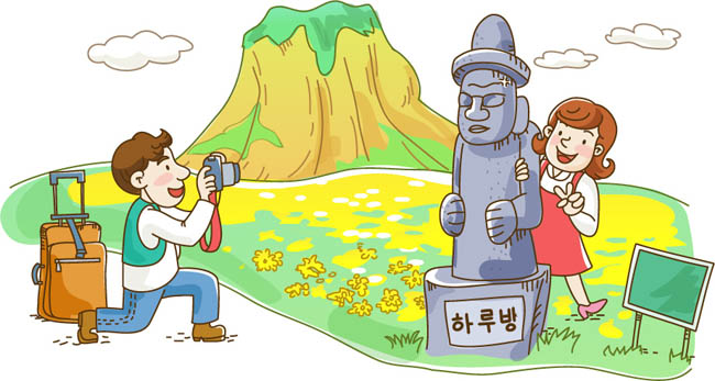 手绘漫画情侣和景点雕塑合影拍照的动作设计 手绘漫画情侣和景点雕塑合影拍照的动作设计