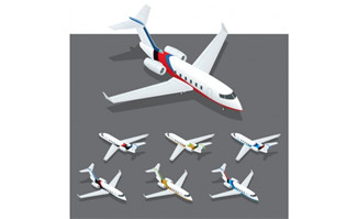 卡通大型客机飞机造型设