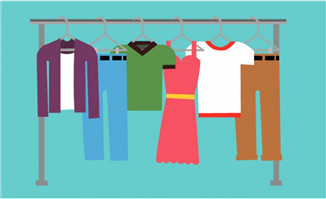 衣架上衣服道具MG动画扁平