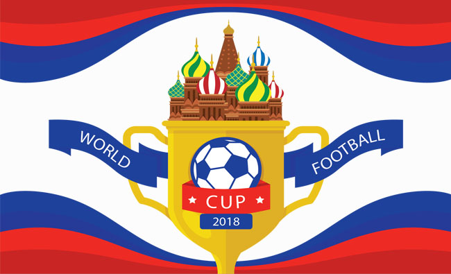 奖杯上的城堡俄罗斯风格世界杯背景设计素材