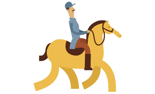 士兵骑马的动作动画视频短片素材下载