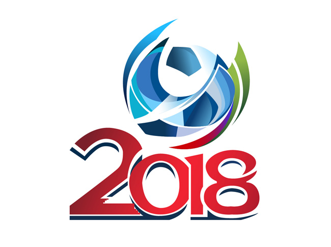 俄罗斯世界杯2018年标志设计矢量素材