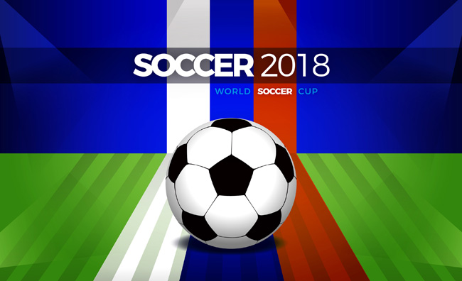 简单大气的世界杯2018年足球运动海报设计