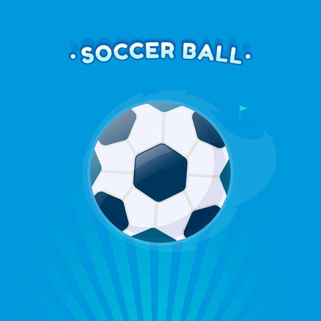 足球蓝色背景海报设计矢量素材下载