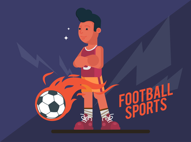 少年足球梦创意海报背景设计矢量素材