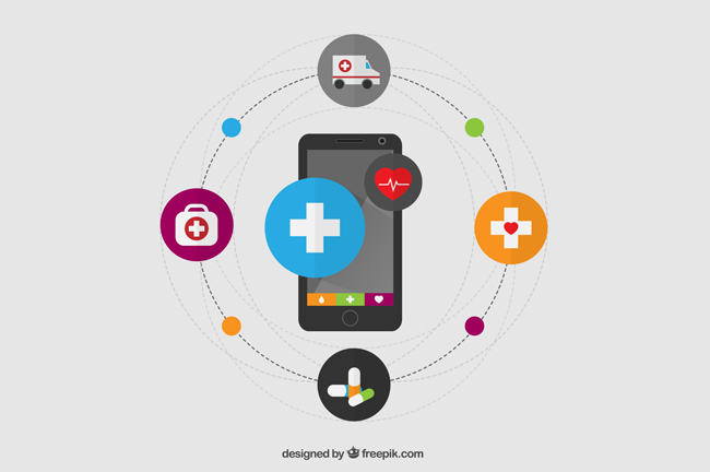 现代互联网医疗app界面图标设计素材下载