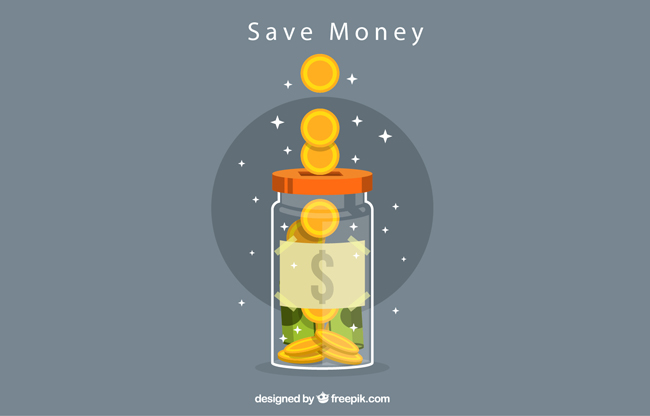 扁平化理财产品透明存钱罐创意设计