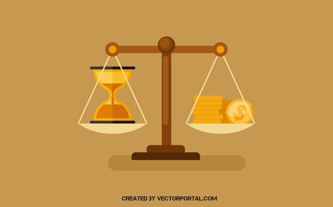 天平秤上时间与金钱之间关系背景设计 漫品购 Mg动画短片素材 Flash源文件 动漫矢量图免费素材网