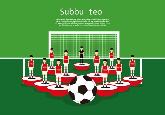 足球运动员站在足球场上比赛背景设计