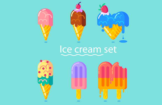创意冰淇淋造型图标设计矢量素材下载