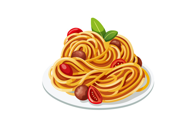 意大利面食美食背景海报素材